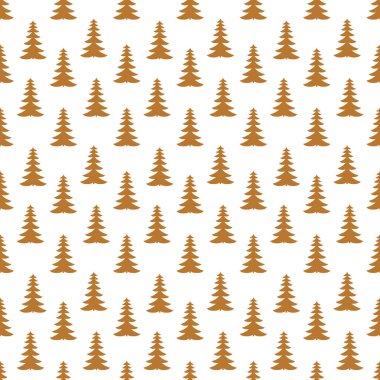 El çizimi Noel ağacı pürüzsüz desen, çizim yeni yıl ağacı izi, karalama tekrarlayan Xmas köknar arka planı, karalama kış ormanı duvar kağıdı, noel kumaşı, noel ağacı pürüzsüz tasarım