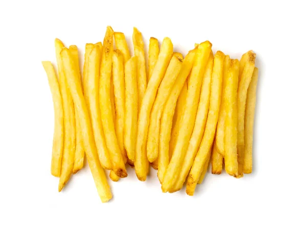 Papas Fritas Aisladas Palitos Patata Frita Con Piel Pila Papas —  Fotos de Stock