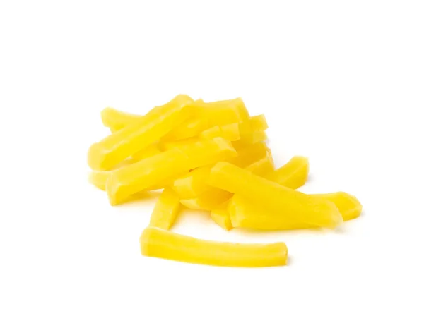 Pickled Daikon Tyčinky Izolované Marinovaná Žlutá Ředkvička Nakrájené Okurky Daikon — Stock fotografie