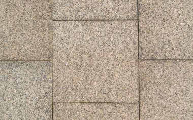 Modern asfaltlı yol dokusu, yeni kaldırım deseni, patika duvar kağıdı, mermer tuğla yol, granit fayanslar üst görünümü olan yürüme yolu