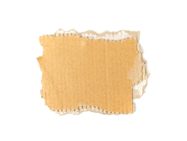 Kartonnen Stukken Gestructureerde Achtergrond Kartonnen Stuk Met Kopieerruimte Gescheurd Kraftpapier — Stockfoto