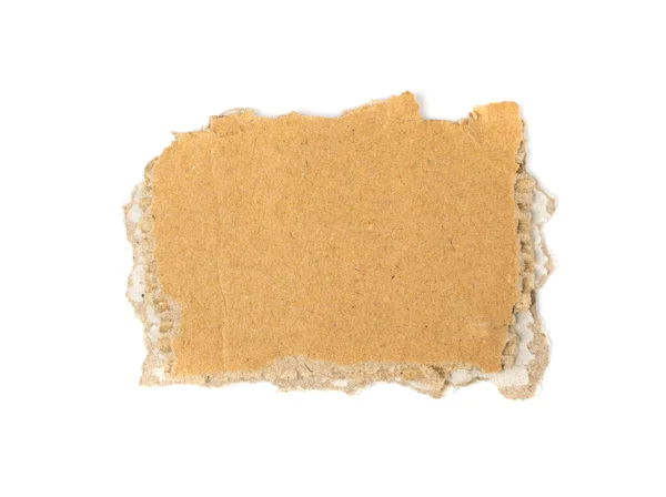Cardboard Pieces Textured Background Carton Piece Copy Space Ripped Kraft — Stock Photo, Image