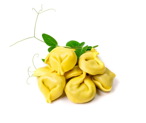 Tortellini Izolované Agnolotti Cappelletti Italské Knedlíky Plněné Těstoviny Žluté Tortelloni — Stock fotografie