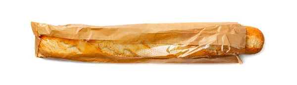 French Baguette Isolated Long Bread Loaf Store Packaging Fresh Cereal — Stockfoto