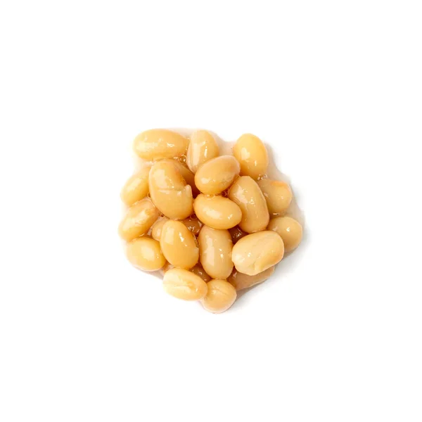 White Kidney Beans Isolated Cooked Cannellini Bean Pile Baked Legume — Foto de Stock