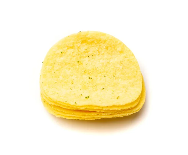Patatine Stack Isolato Patata Sottile Croccante Snack Pile Snack Fast — Foto Stock