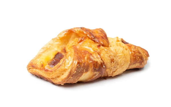 Croissant Burro Isolato Torta Pasta Sfoglia Kipferl Dolce Viennoiserie Burrose — Foto Stock