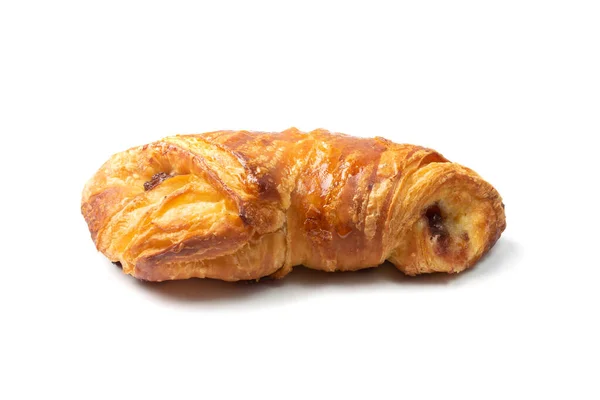 Croissant Manteiga Isolado Torta Massa Folhada Kipferl Doce Viennoiseries Escamoso — Fotografia de Stock