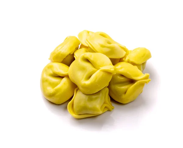 Tortellini Isolated Agnolotti Cappelletti Italian Dumplings Stuffed Pasta Yellow Tortelloni — Stok fotoğraf