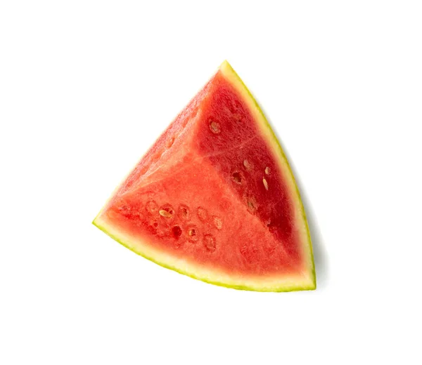 Watermelon Wedge Isolated Water Melon Triangular Cut Citrullus Lanatus Slice — Foto de Stock