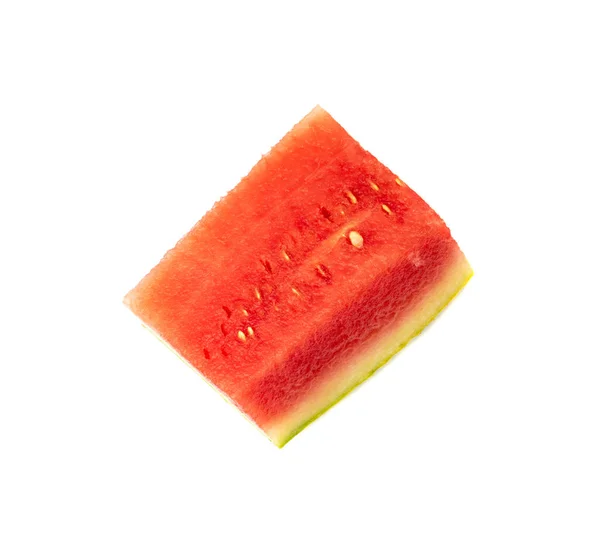 Watermelon Cut Isolated Water Melon Rectangular Piece Citrullus Lanatus Cubic — Fotografia de Stock