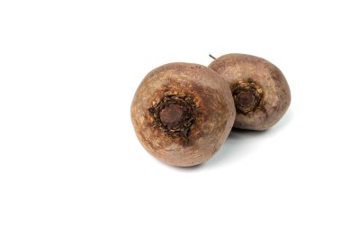 Whole beet roots isolated. Beetroot, red beets, raw beet root on white background