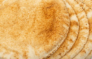 Wheaten Pita Düz Ekmek Dokusu Arkaplanı. Düz Ekmek Deseni, Pita Ekmek Duvar Kağıdı, Chapati Mockup, Naan Düz Yatağı, Kopya Boşluğu olan Tortilla