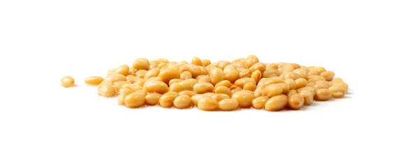 White Kidney Beans Isolated Cooked Cannellini Bean Pile Baked Legume — Stock Photo, Image
