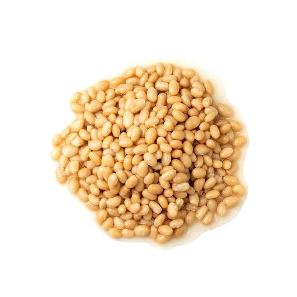 White Kidney Beans Isolated Cooked Cannellini Bean Pile Baked Legume — Foto de Stock