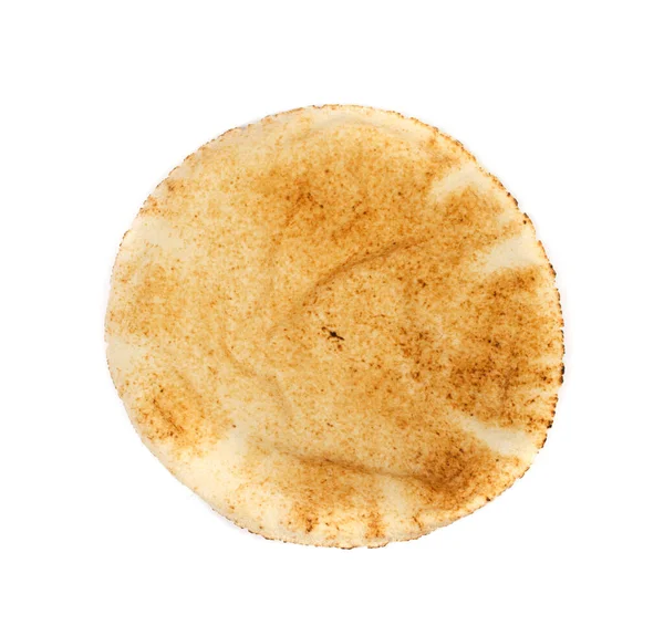 Wheaten Pita Platte Brood Geïsoleerd Flatbread Ook Bekend Als Pita — Stockfoto