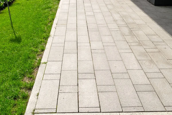 Modern Asfalterad Väg Textur Bakgrund Platta Trottoar Mönster Väg Tapeter — Stockfoto