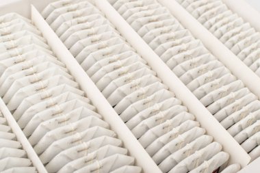Yeni Çay Torbası Paketi. Teabbag Paket Model, Çok Çay Torbası Kapanışı, Boşluğu Kopyala