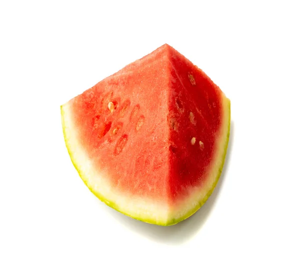 Watermelon Wedge Isolated Water Melon Triangular Cut Citrullus Lanatus Slice — Fotografia de Stock