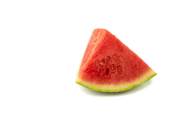 Watermelon Wedge Isolated Water Melon Triangular Cut Citrullus Lanatus Slice —  Fotos de Stock