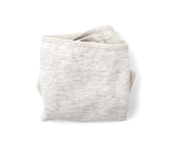 Novas Cuecas Brancas Isoladas Roupa Interior Algodão Dobrado Simples Calcinha — Fotografia de Stock