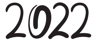 2022 El Çizimi Vektör Numarası, Çin Yeni Yıl Kaligrafi Takvim Tasarımı. Doodle Tebrik Kartı, Scribble El Yazması Fırça Yazı Tipi, Serbest Yazı Tipi 2022 Grafik Elemanı