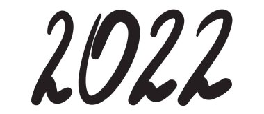 2022 El Çizimi Vektör Numarası, Çin Yeni Yıl Kaligrafi Takvim Tasarımı. Doodle Tebrik Kartı, Scribble El Yazması Fırça Yazı Tipi, Serbest Yazı Tipi 2022 Grafik Elemanı