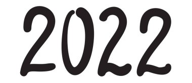2022 El Çizimi Vektör Numarası, Çin Yeni Yıl Kaligrafi Takvim Tasarımı. Doodle Tebrik Kartı, Scribble El Yazması Fırça Yazı Tipi, Serbest Yazı Tipi 2022 Grafik Elemanı