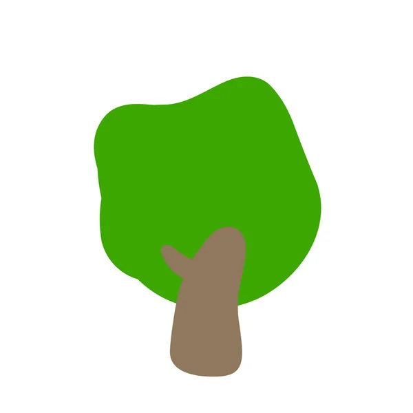 Baum Symbol Eichensymbol Grüne Bäume Mit Laubzeichen Ulmensilhouette Waldpiktogramm Parkgrafik — Stockvektor