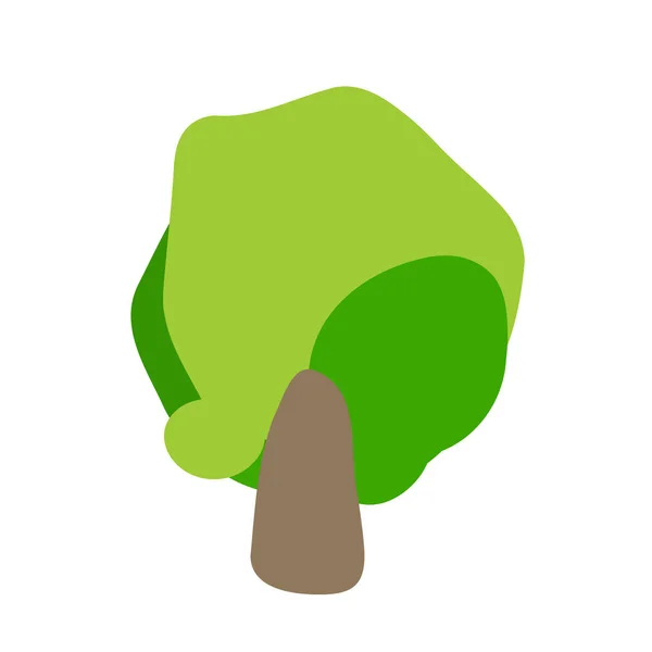 Ikona Stromu Dubový Symbol Zelené Stromy Znakem Listí Jilmová Silueta — Stockový vektor