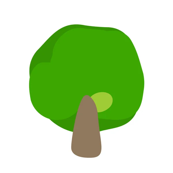 Ikona Drzewa Symbol Dębu Zielone Drzewa Znakiem Liści Sylwetka Wiązu — Wektor stockowy