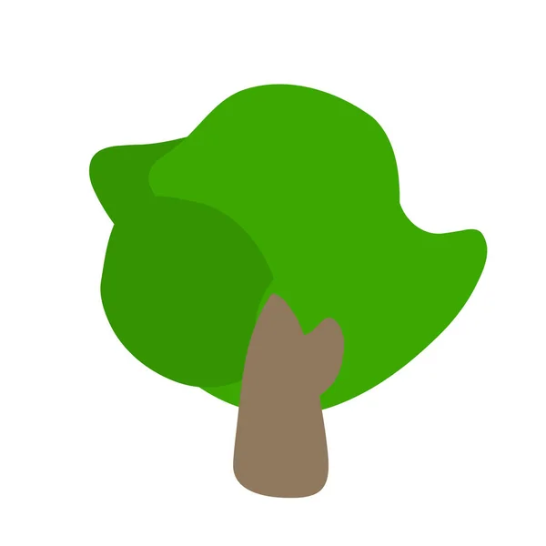 Baum Symbol Eichensymbol Grüne Bäume Mit Laubzeichen Ulmensilhouette Waldpiktogramm Parkgrafik — Stockvektor