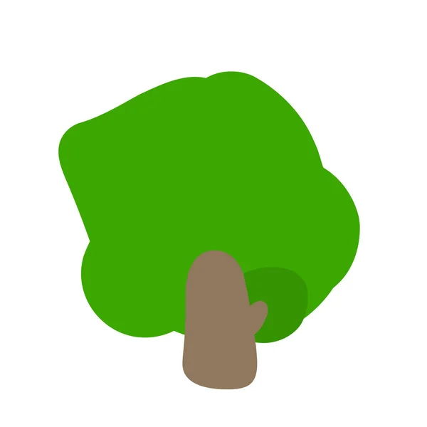 Icono Del Árbol Símbolo Roble Árboles Verdes Con Signo Hojas — Vector de stock