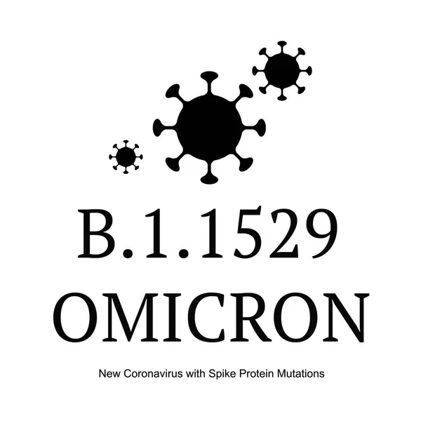 1529 Omicron Virus Iconos Variante Preocupación Nueva Cepa Covid Coronavirus — Vector de stock