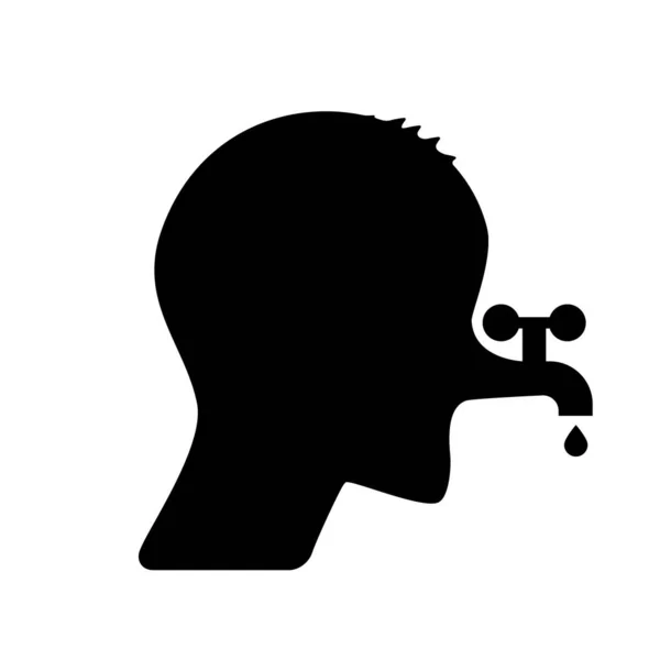 鼻水電流のタップベクトル図 一般的な冷たいアイコン 鼻炎のシンボル 白い背景に隔離された蛇口の鼻を滴下 — ストックベクタ