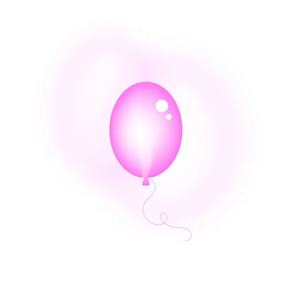 Işık Arkaplanındaki Basit Uçan Balon Simgesi — Stok Vektör