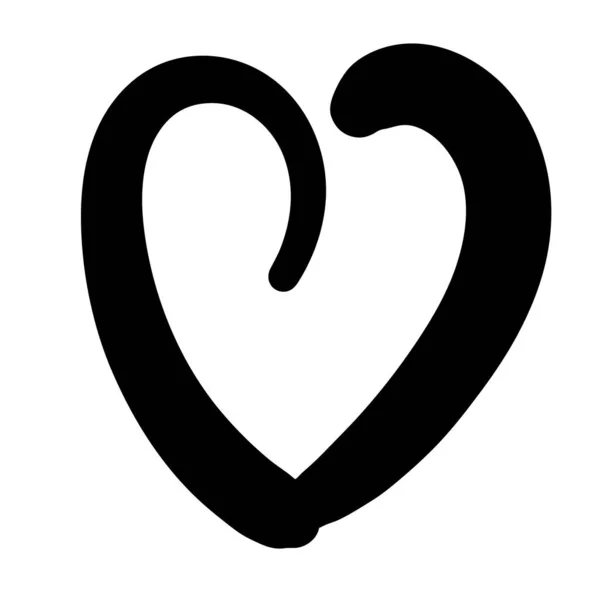 Handgezeichnetes Herz Liebe Form Doodle Symbol Kritzeln Herz Vektor Symbol — Stockvektor