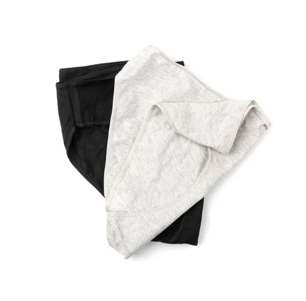 Novas Cuecas Isoladas Roupa Interior Algodão Simples Calças Mulher Preto — Fotografia de Stock