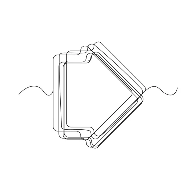 Zeichenpfeil Einfaches Zeichenrichtungssymbol Zeiger Für Die Linienkunst Kontinuierliche Monolinzeichnung Ein — Stockvektor