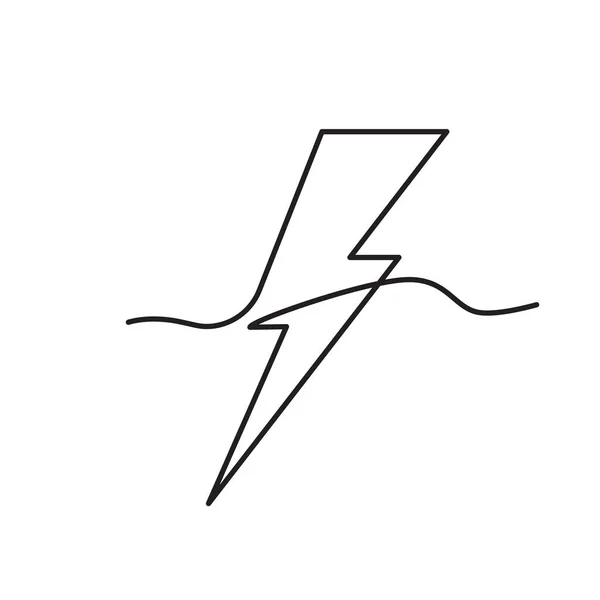 Ligne Dessin Éclairage Grève Icône Chargeur Batterie Tirage Unique Symbole — Image vectorielle