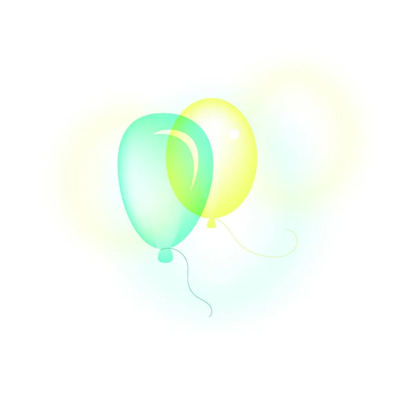 Απλό Εικονίδιο Μπαλονιού Μύγας Ελαφρύ Φόντο — Διανυσματικό Αρχείο