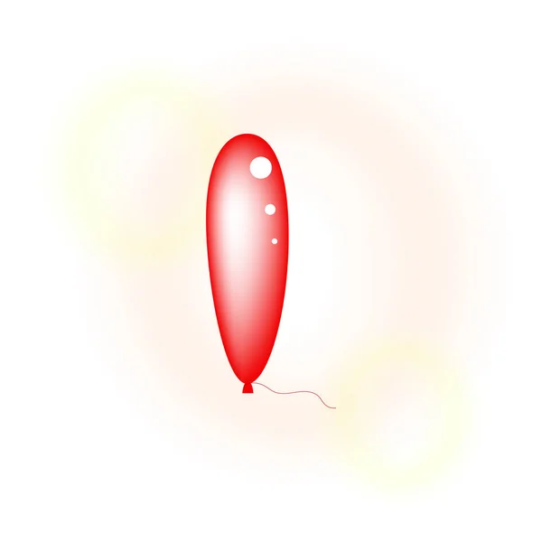 Jednoduchá Ikona Balónku Světlém Pozadí — Stockový vektor