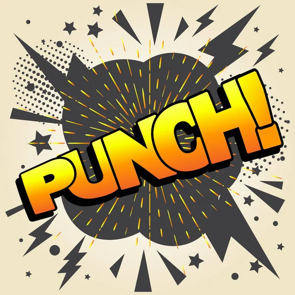 Skicka Ett Sms Explosionseffekt Sprängladdning Punch Bokstäver Bang Print Överraskning — Stock vektor