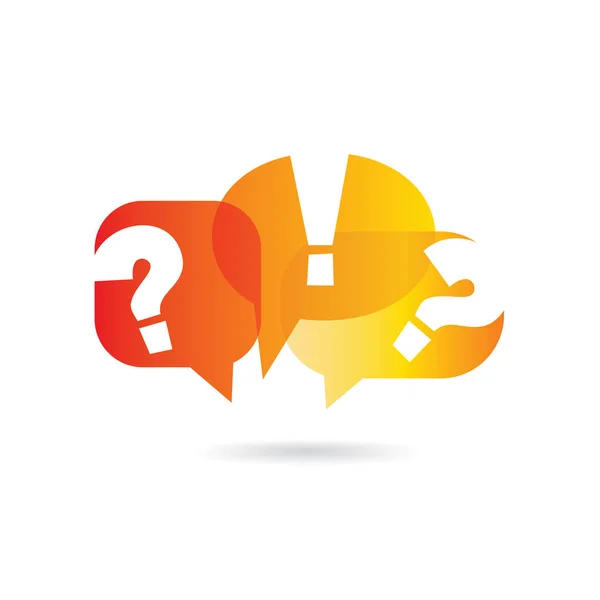 Quiz Speech Bubble Vector Icons Question Exclamation Marks Thought Bubbles — стоковий вектор