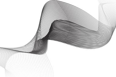 Soyut nokta dalga deseni. Dalgalı noktalar kenar, ince noktalı çizgi, parçacık ses dalgası, yarım ton çizgileri, çizgi hareketi