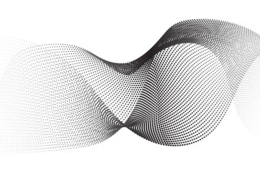 Soyut nokta dalga deseni. Dalgalı noktalar kenar, ince noktalı çizgi, parçacık ses dalgası, yarım ton çizgileri, çizgi hareketi