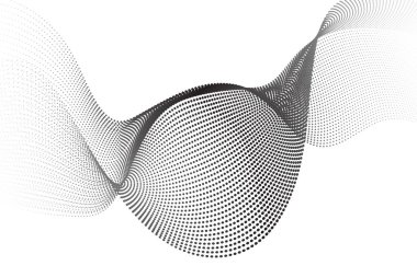 Soyut nokta dalga deseni. Dalgalı noktalar kenar, ince noktalı çizgi, parçacık ses dalgası, yarım ton çizgileri, çizgi hareketi