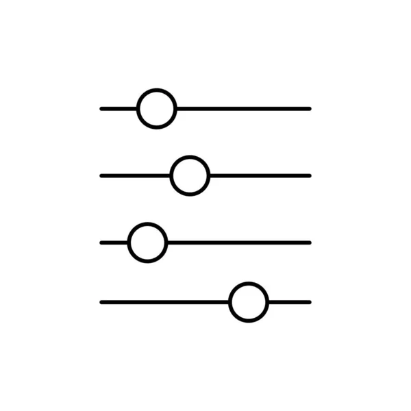 Ikona Webového Filtru Symbol Regulátoru Hladiny Řídicí Znak Grafický Prvek — Stockový vektor