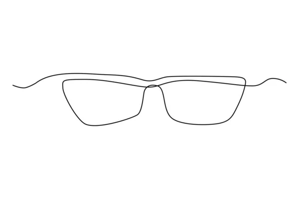 Zeichenbrille Einzelzeichnungsbrille Linienkunst Okular Kontinuierliche Monolinzeichnung Augenglas Ein Umriss Linearzeichnungsbrille — Stockvektor