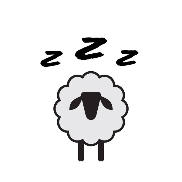 Zzz Icono Las Ovejas Ronquidos Símbolo Pictograma Zzzz Signo Ronquido — Vector de stock